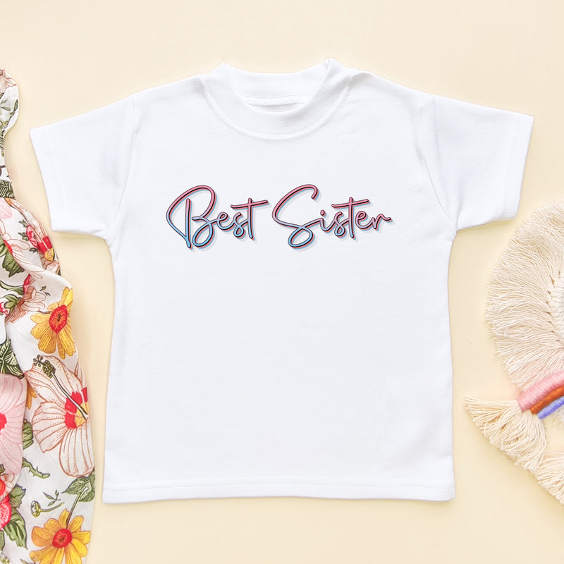 Best Sister 90's Style T Shirt (6547508363336)