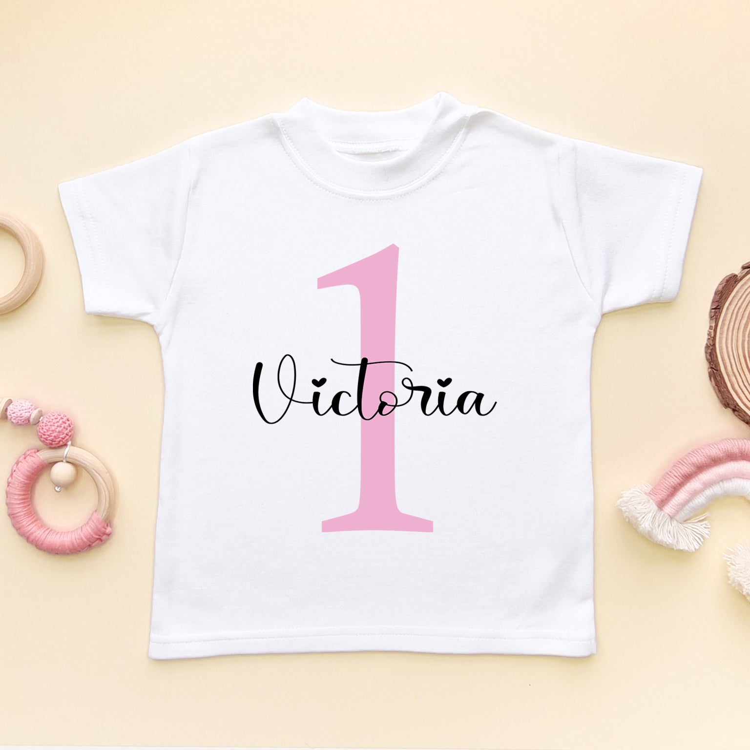 1st Birthday Girl Personalised Toddler Kids T Shirt