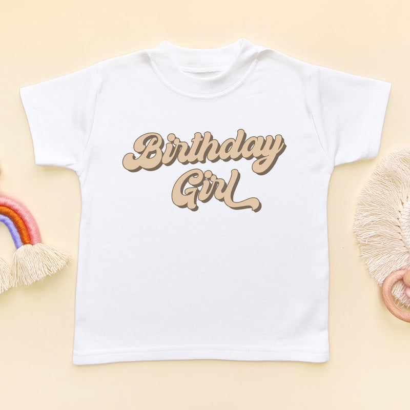 Birthday Girl (Camel) Retro Style T Shirt (6547509248072)