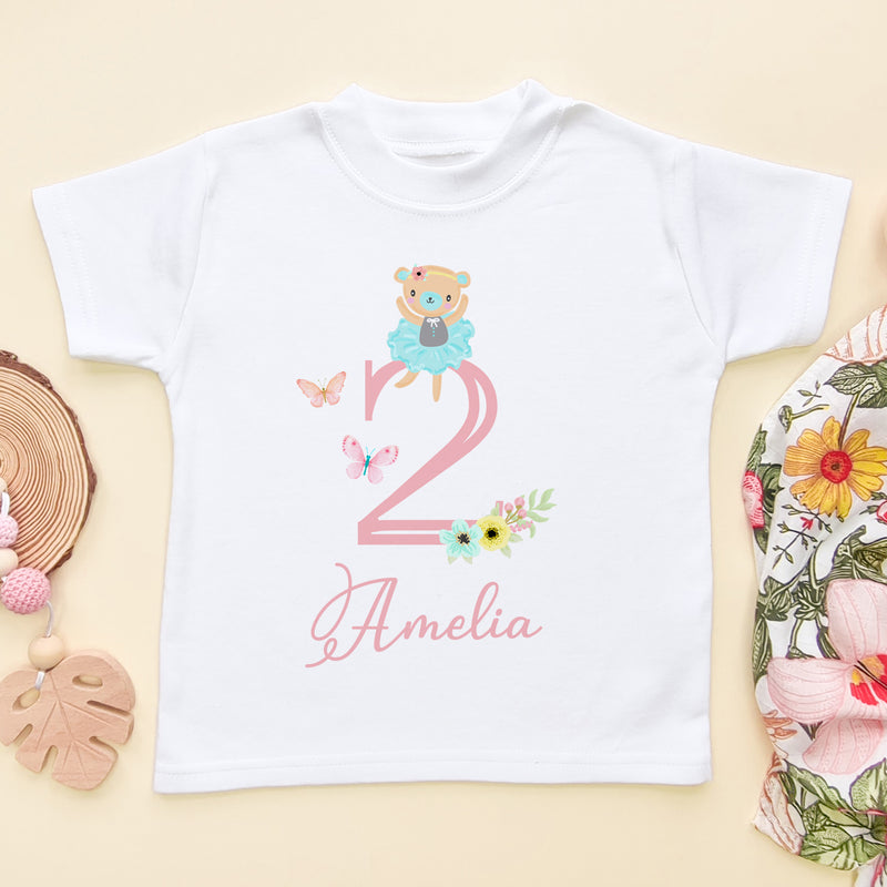 2nd Birthday Girl Personalised T Shirt (5861474598984)