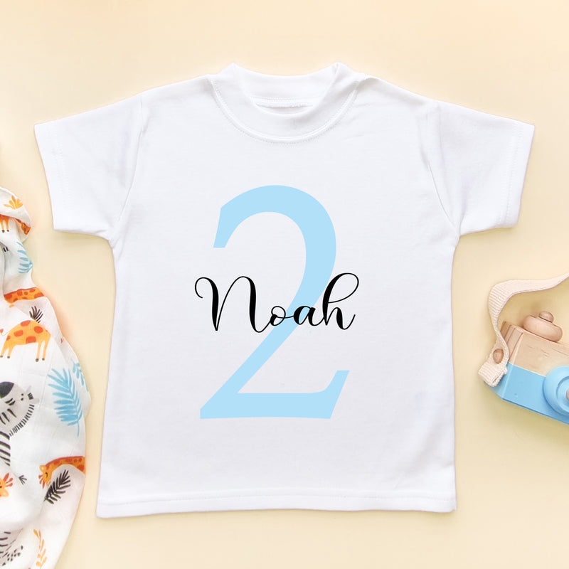 2nd Birthday Boy Personalised T Shirt (6565598199880)