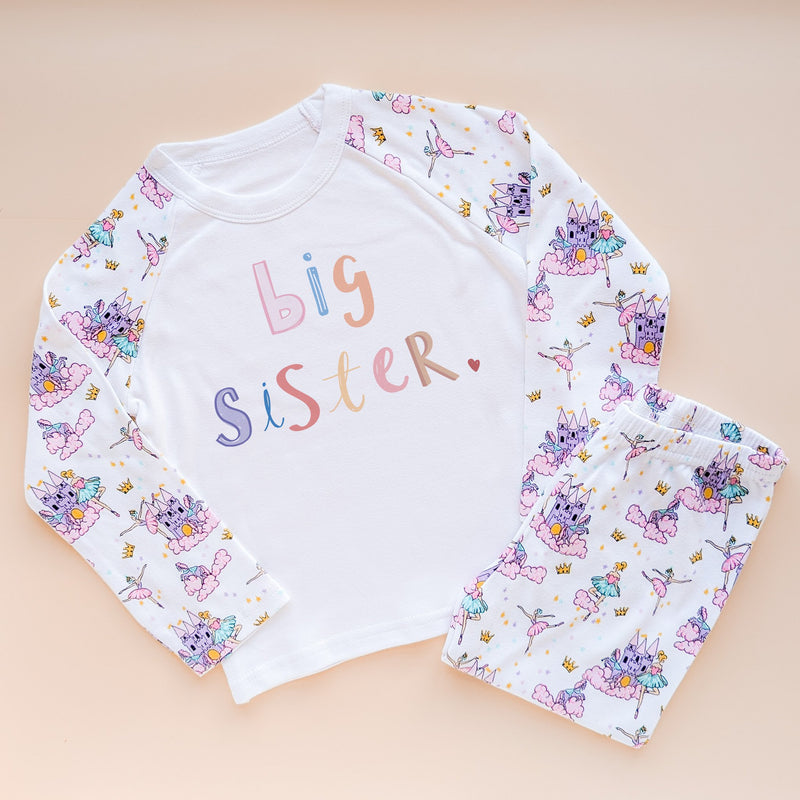 Big Sister Colourful Letters Pyjamas Set - Little Lili Store (8715940987160)