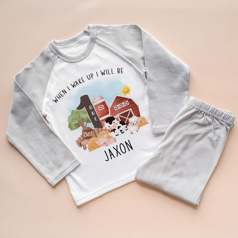 First Birthday Farm Theme Personalised Pyjamas Set - Little Lili Store (8715951669528)