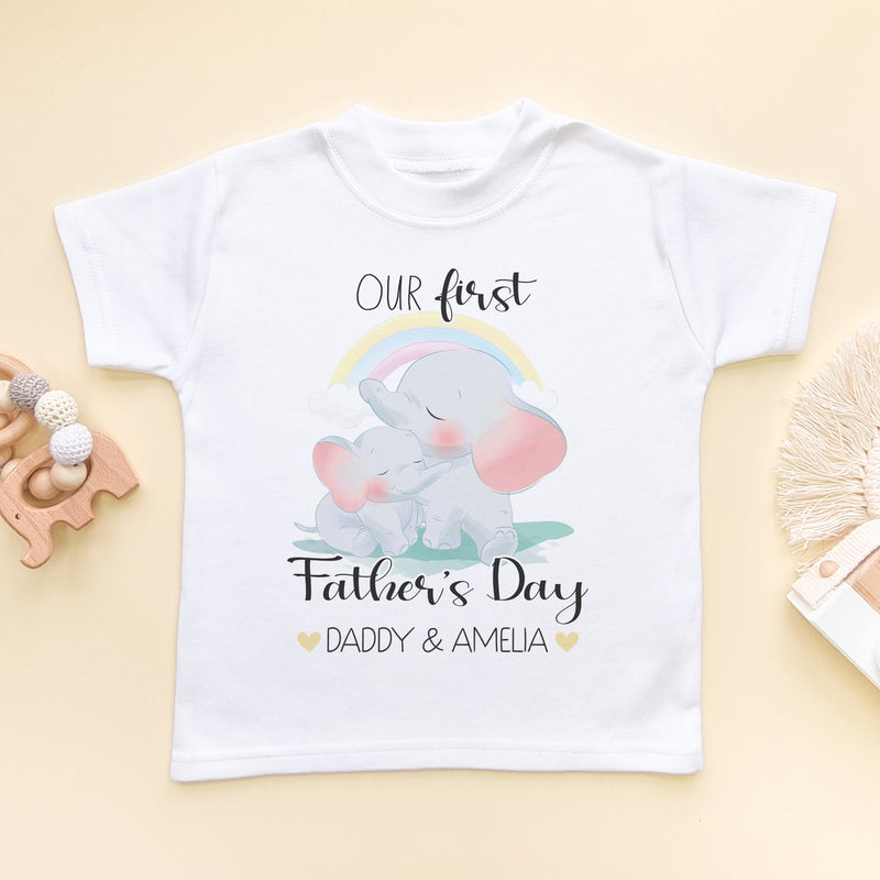 Our First Father's Day Personalised T Shirt - Little Lili Store (6547765231688)