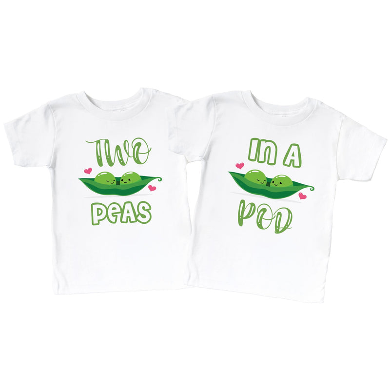 Two Peas In A Pod Twins T Shirts - Little Lili Store (5861447925832)